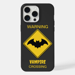 Vampire Bat Warning Halloween iPhone 15 Pro Max Case