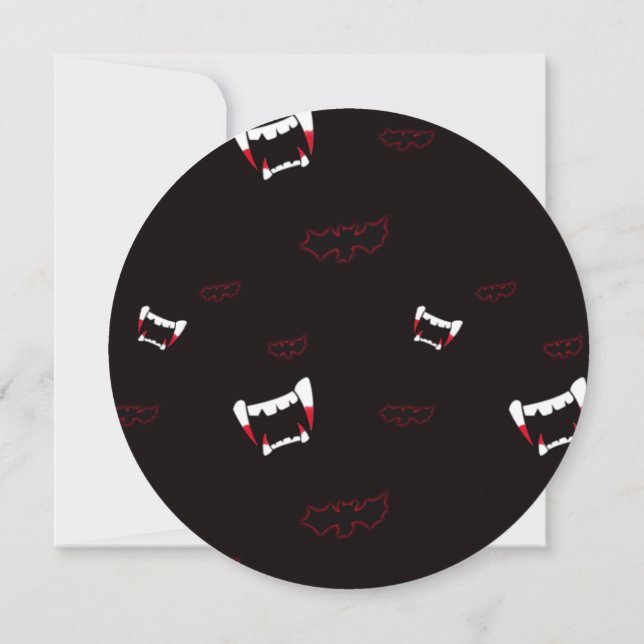 vampire bats 5.25 x 5.25 Invitation Circle (Back)