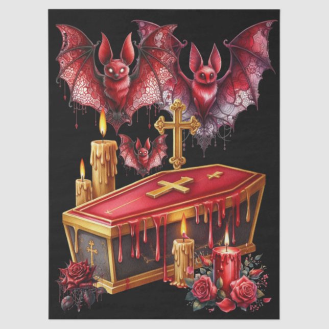 Vampire Bats Tissue Paper (Front)