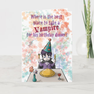 Vampire Birthday Card