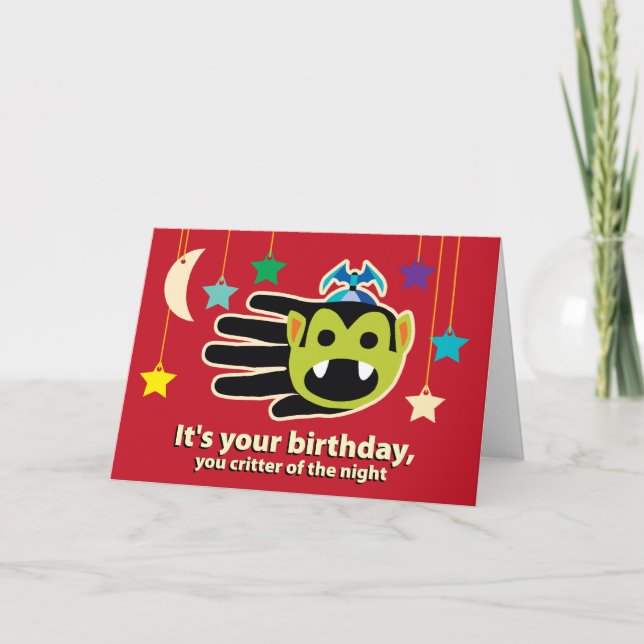 Vampire Birthday Card (Front)
