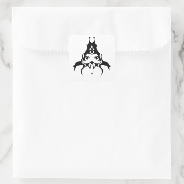 Vampire bishop little fish square sticker (Bag)