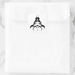 Vampire bishop little fish square sticker