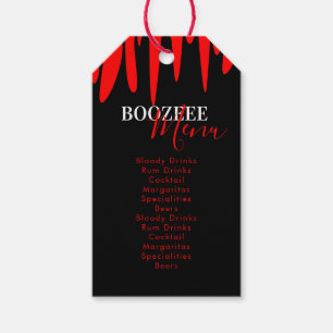Vampire Blood Halloween Party Drink Menu Gift Tags