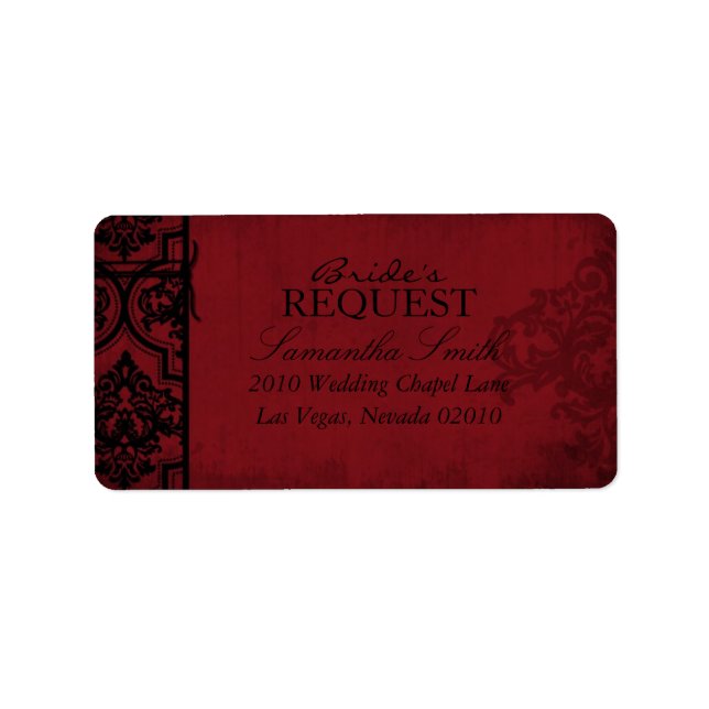 Vampire Bride Address Label B (Front)