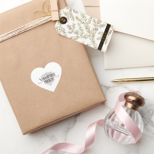 Vampire Bride Heart Sticker (Gifting)