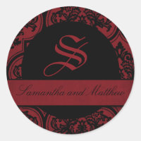 Vampire Bride Monogram Sticker