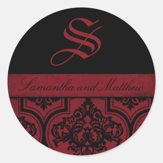 Vampire Bride Monogram Sticker C (Front)