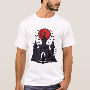 Vampire Castle Gothic Moonlight Art T-Shirt