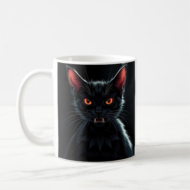 Vampire Cat Coffee Mug (Left)