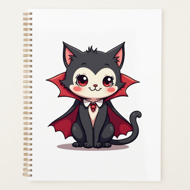 Vampire Cat � Cute Halloween Pet Tee Planner (Front)