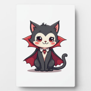 Vampire Cat � Cute Halloween Pet Tee Plaque