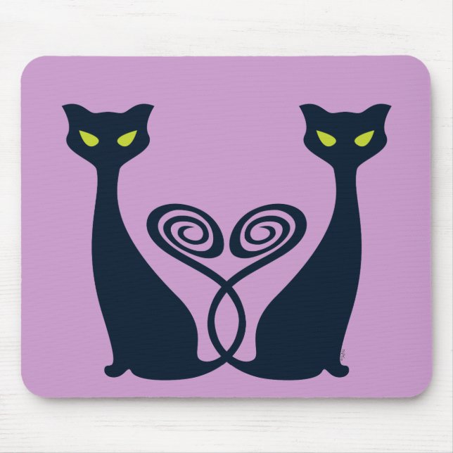 Vampire Cat Duo Mouse Pad (Front)