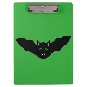 Vampire Cat Faced Bat Halloween Clipboard