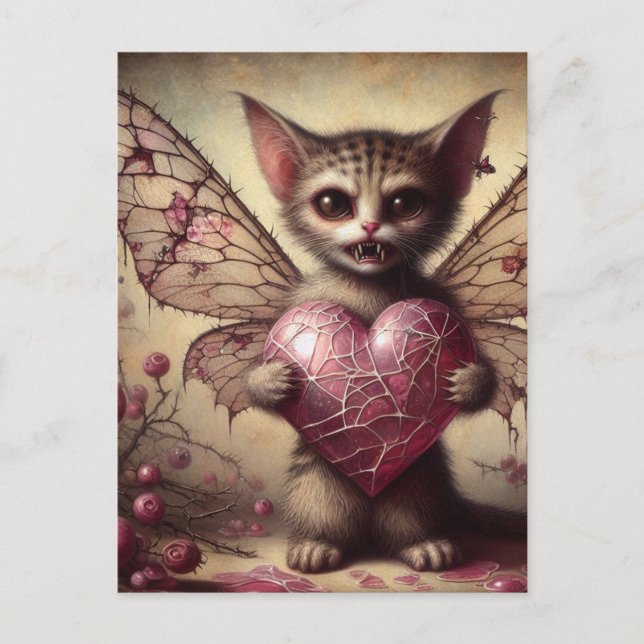 Vampire Cat Fairy Postcard (Front)