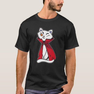 Vampire Cat Lazy Halloween Costume Cute Kitty Kitt T-Shirt