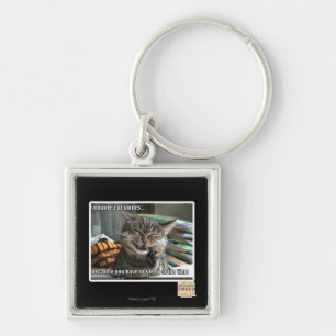 vampire cat smiles key ring