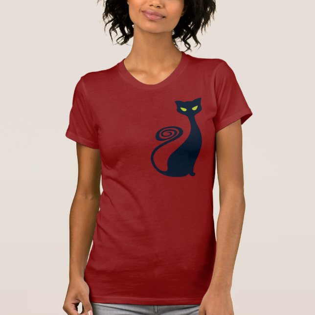 Vampire Cat With Green Eyes T-Shirt (Front)