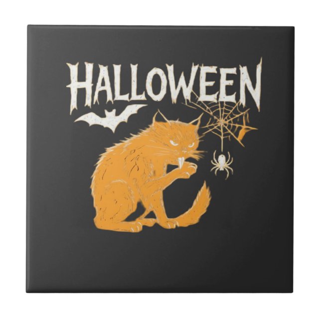 Vampire Cat's Halloween Classic T-Shirt Tile (Front)