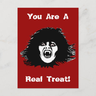 Vampire Chick is a Real Treat Postcard