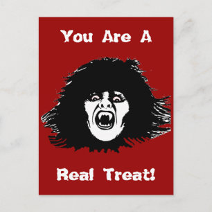 Vampire Chick is a Real Treat Postcard