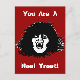 Vampire Chick is a Real Treat Postcard