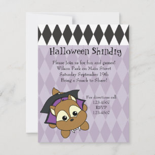 Vampire Chipmunk Cutie Invitation