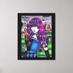 Vampire Circus Freak monsters original drawing Canvas Print