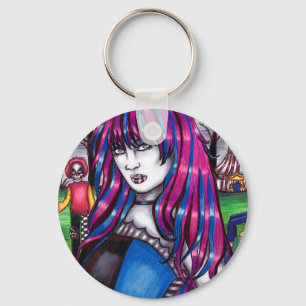 Vampire Circus Freak monsters original drawing  Key Ring