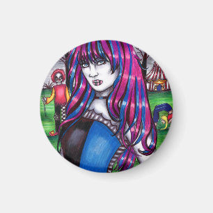 Vampire Circus Freak monsters original drawing Magnet
