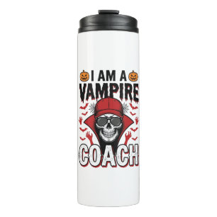Vampire Coach Halloween Skull Vintage Shirt Design Thermal Tumbler