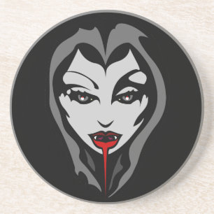 Vampire Coaster Cute Halloween Vampire Girl Decor