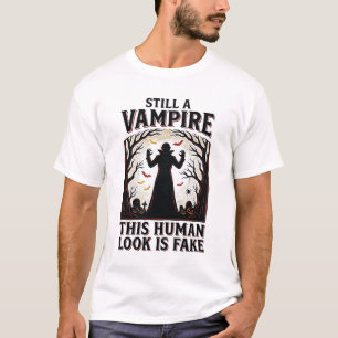 Vampire Costume Shirt Funny Halloween Human Disgui