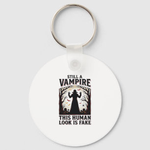 Vampire Costume Shirt Funny Halloween Human Disgui Key Ring