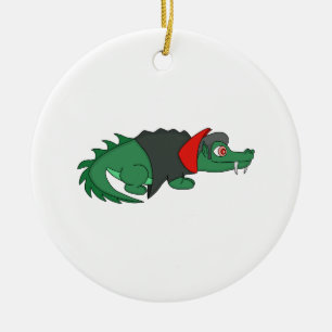 Vampire Crocodile Ceramic Tree Decoration