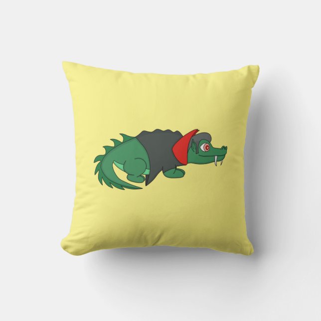 Vampire Crocodile Cushion (Front)