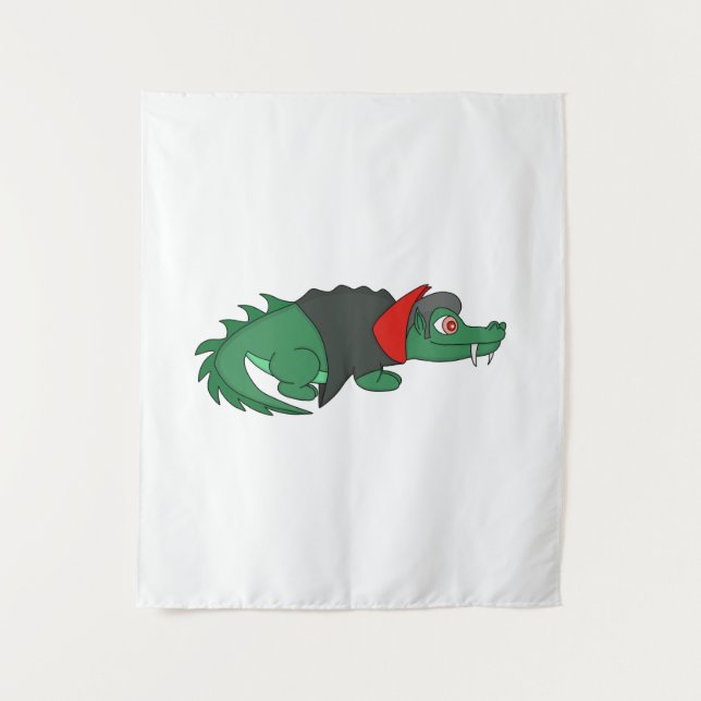 Vampire Crocodile Tapestry (Front)