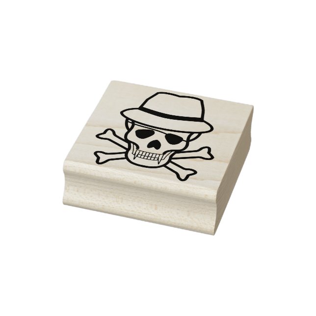 Vampire crossbones skull illustration art stamp (Stamp)