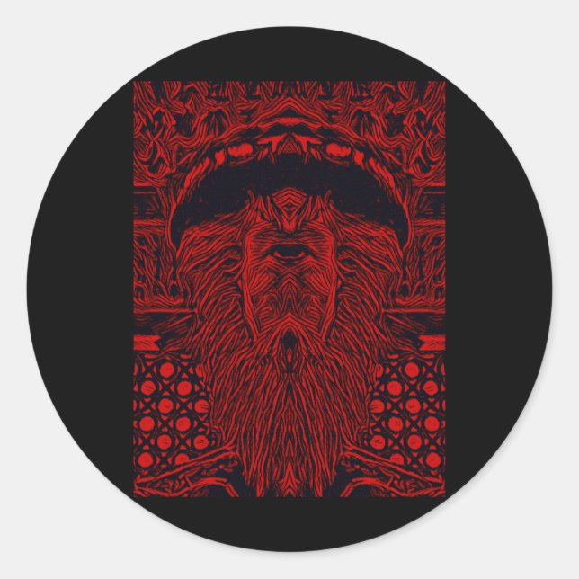 Vampire Cyclops Red Version  Classic Round Sticker (Front)