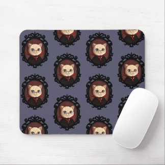 Vampire Dracula Charlie the Cat Kitty Halloween Mouse Pad