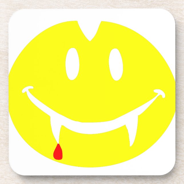 vampire emoji dracula coaster (Front)