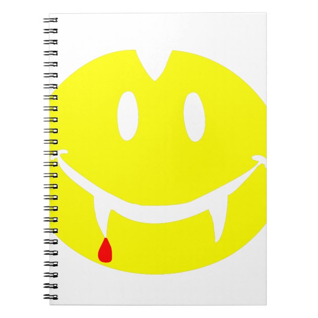vampire emoji dracula spiral notebook (Front)
