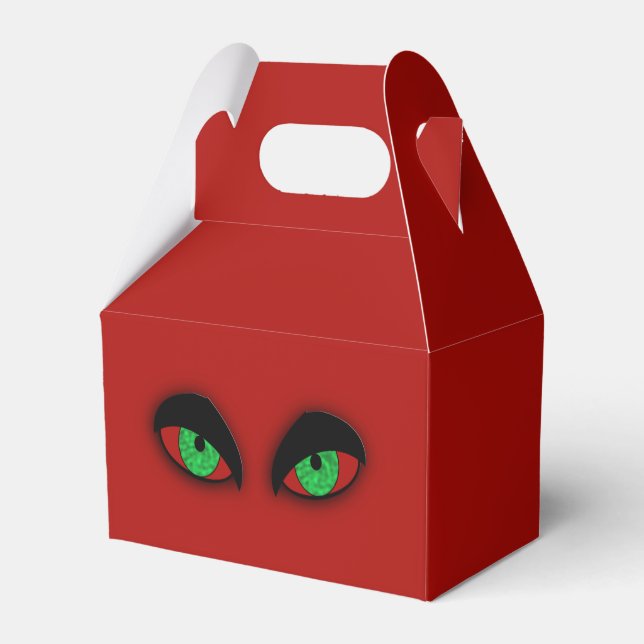 Vampire Eyes Red Halloween Favour Box (Back Side)