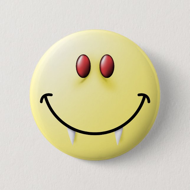 Vampire Face 6 Cm Round Badge (Front)