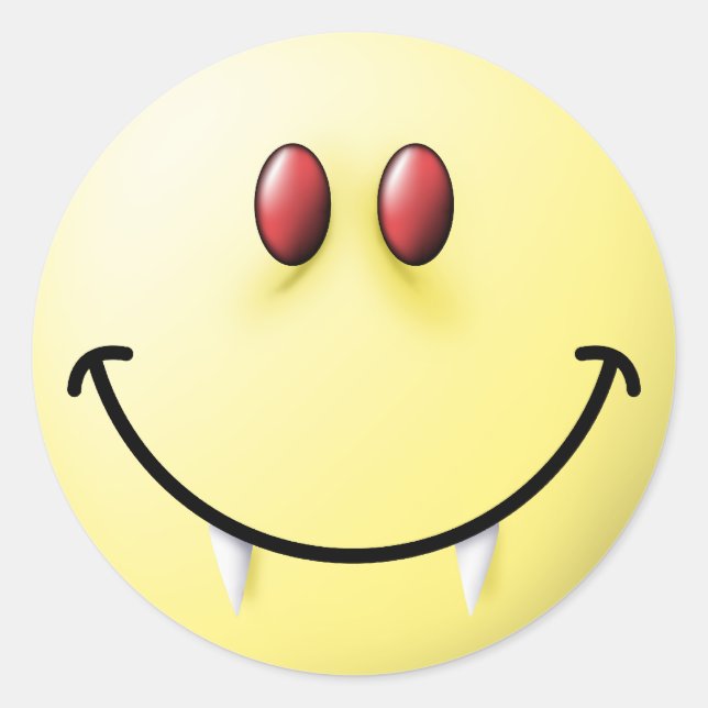 Vampire Face Classic Round Sticker (Front)