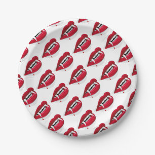 Vampire Fangs Paper Plate
