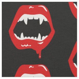 vampire fangs spooky scary monster fabric