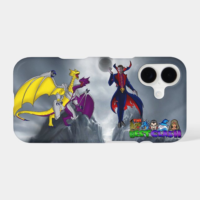 Vampire Fighting Two Headed Dragon The Best Clash iPhone Case (Back Horizontal)