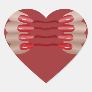 Vampire finger V.2 Heart Sticker