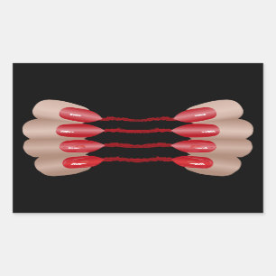Vampire finger V.2 Rectangular Sticker